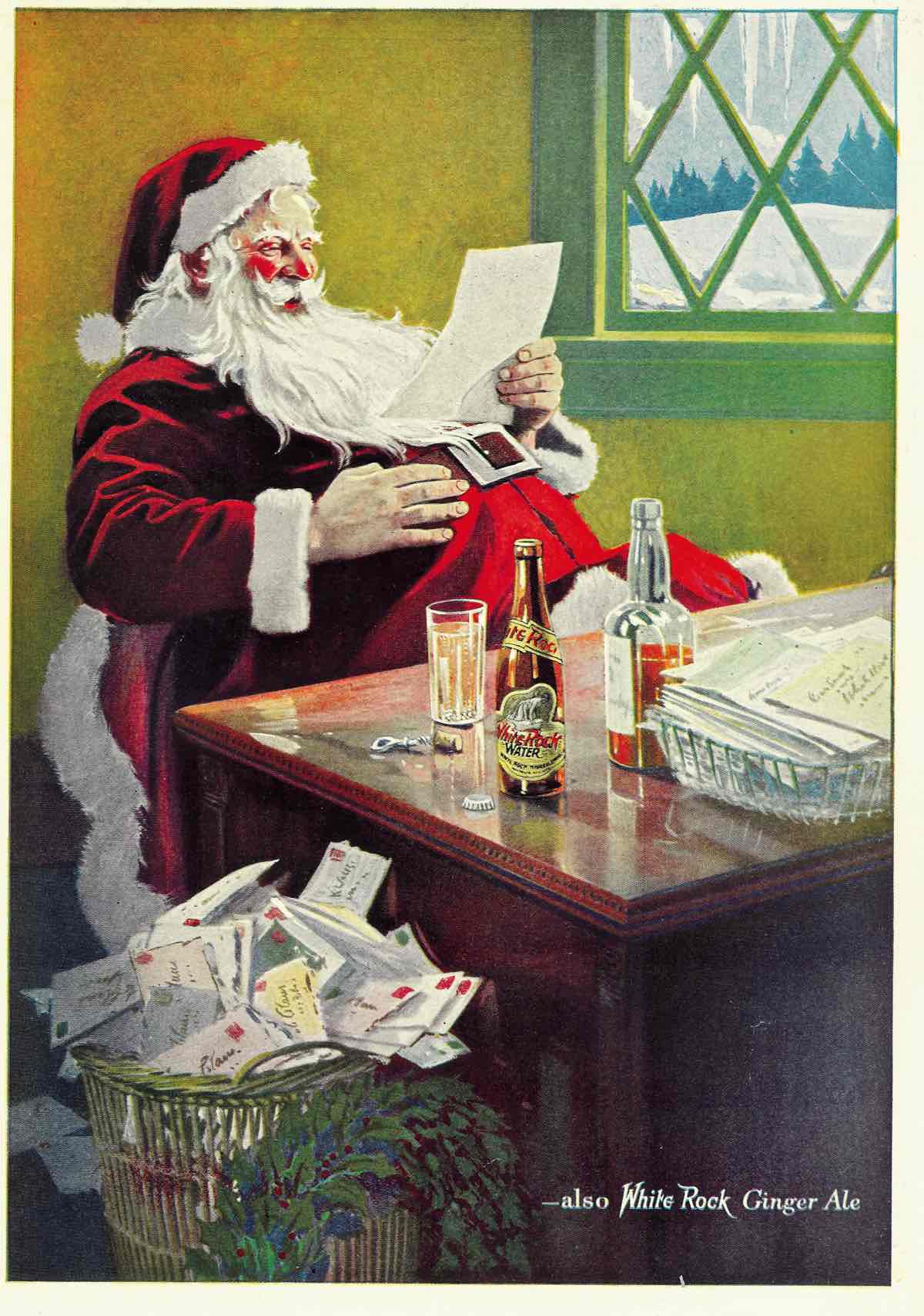 Santa Claus bebiendo