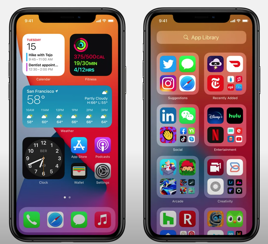 El nuevo iOs14 trae una novedad: widgets en la pantalla de inicio.