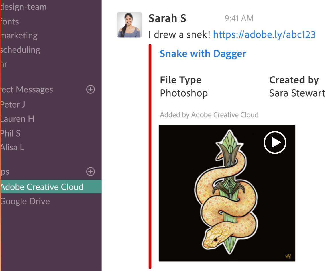 Adobe xd slack channel