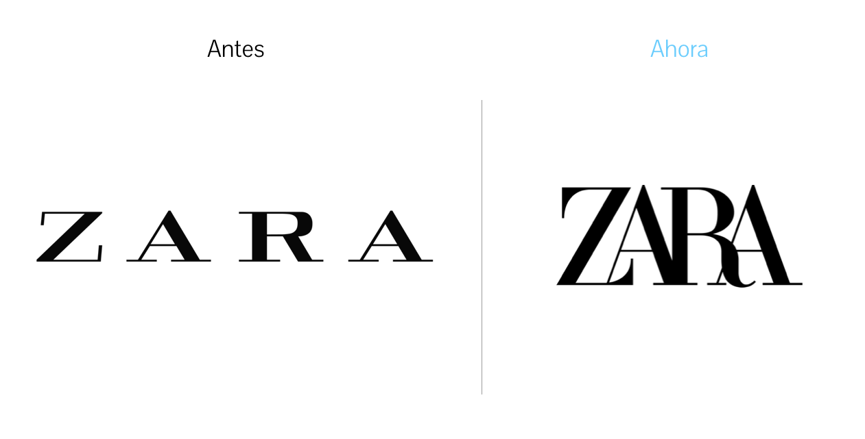 Zara Cambia Su Logotipo Online